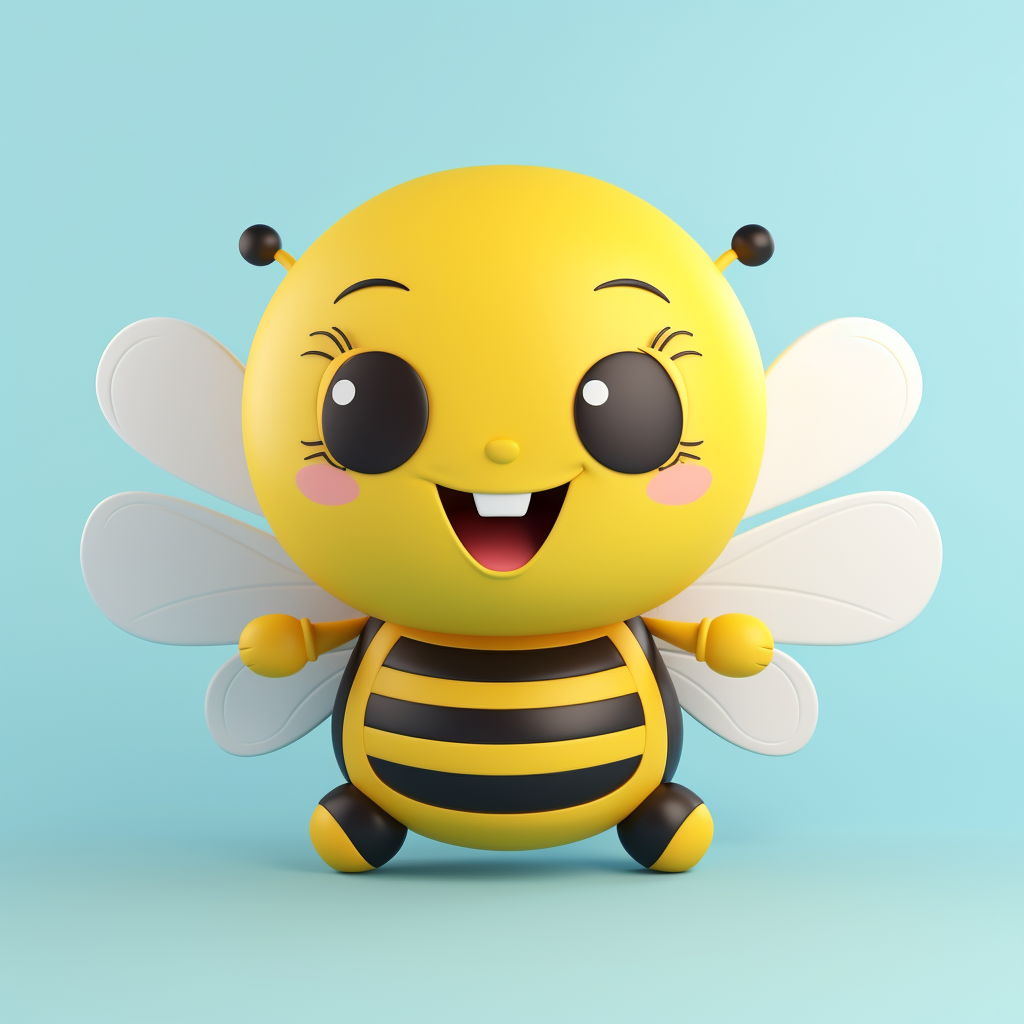 Cute bumble bee with small wings