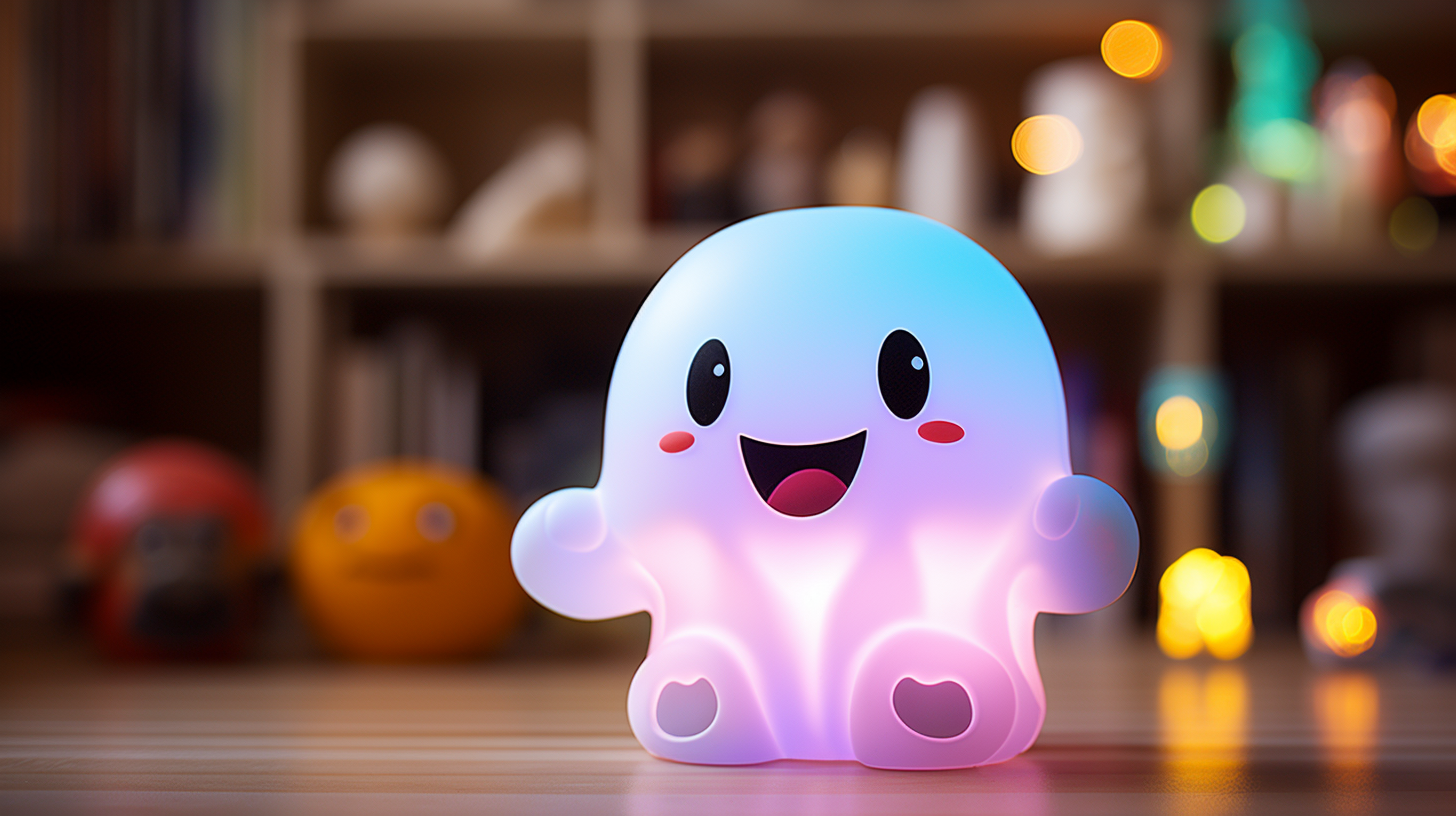 Vibrant happy ghost vinyl toy