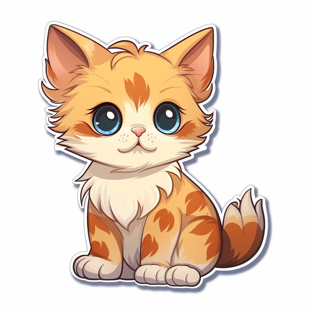 Cute and Kind Comic Kitten