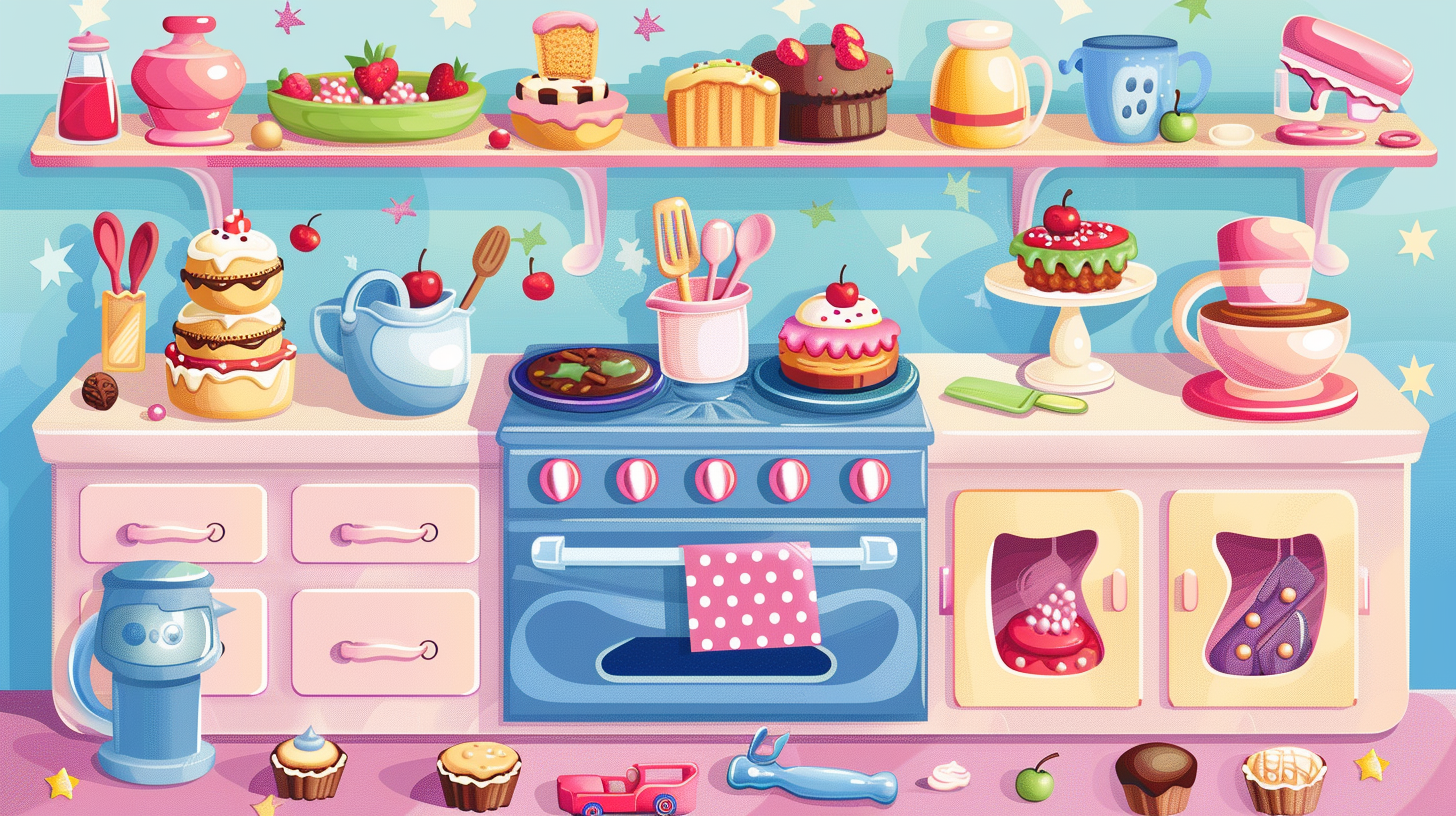 Cute Kitchen Bakery Cookies Vector