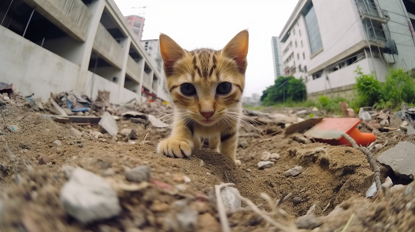 Soldiers rescuing adorable kitten in Singapore