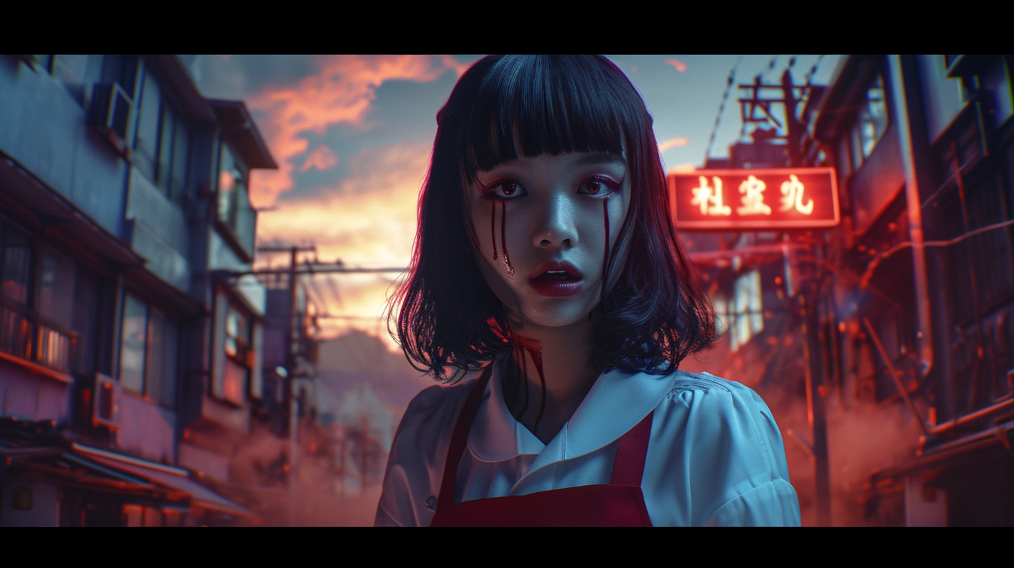 Cute K-pop girl in Japanese horror tale