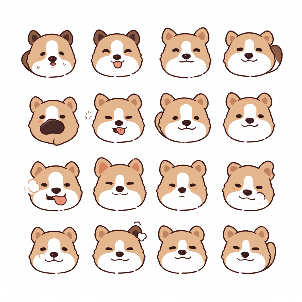 Cute little dog emoji