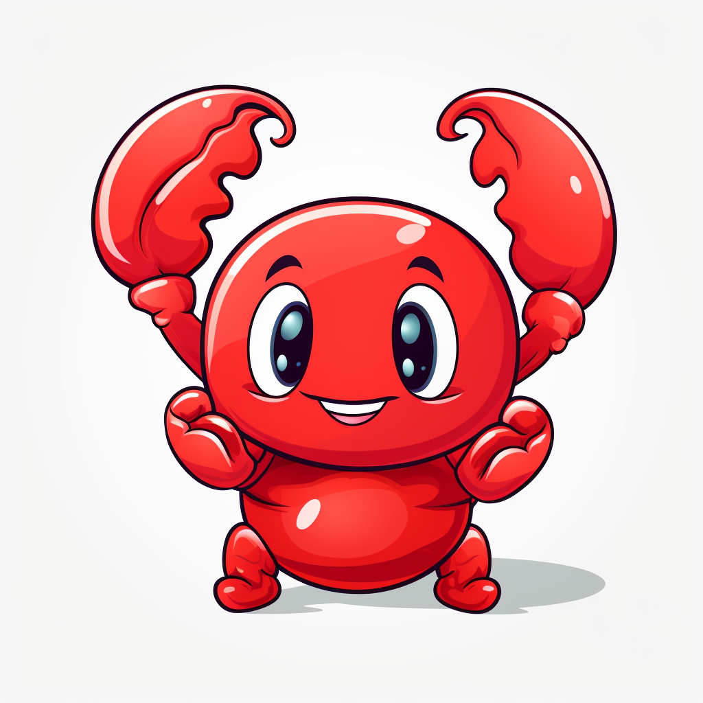 Cute lobster Kirby coloring book chibi