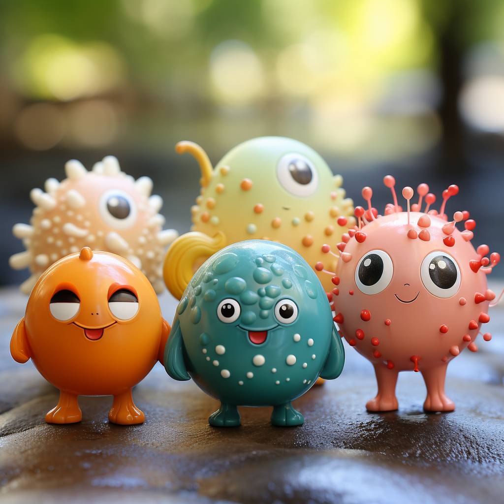 Cute molecule clay plasticine character toy