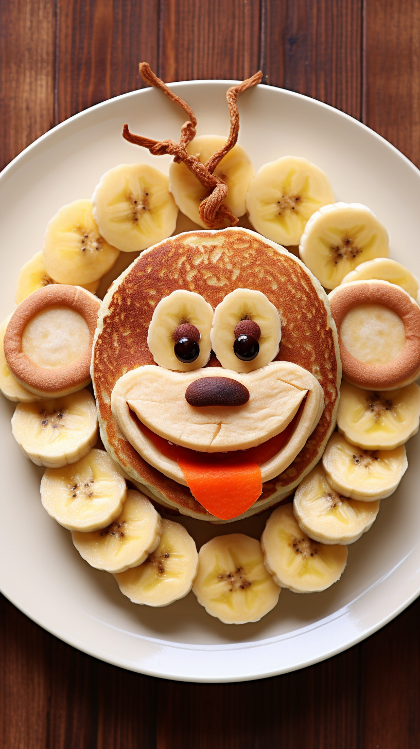 Monkey pancakes with bananas