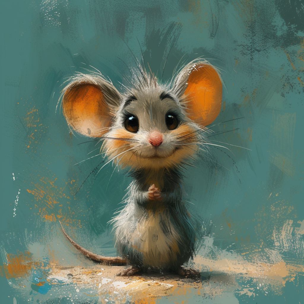 Cute Mouse Cartoon Illustration