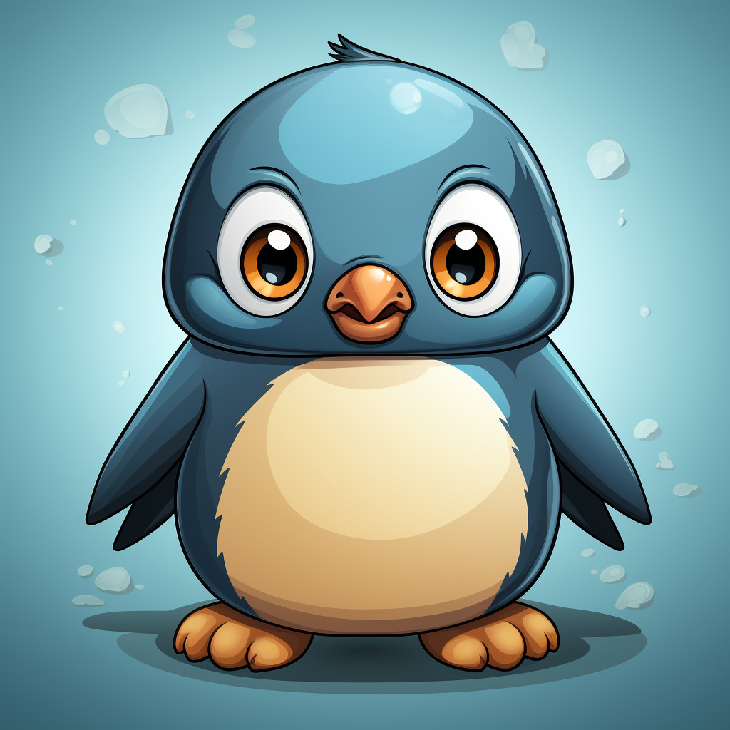 adorable penguin cartoon drawing