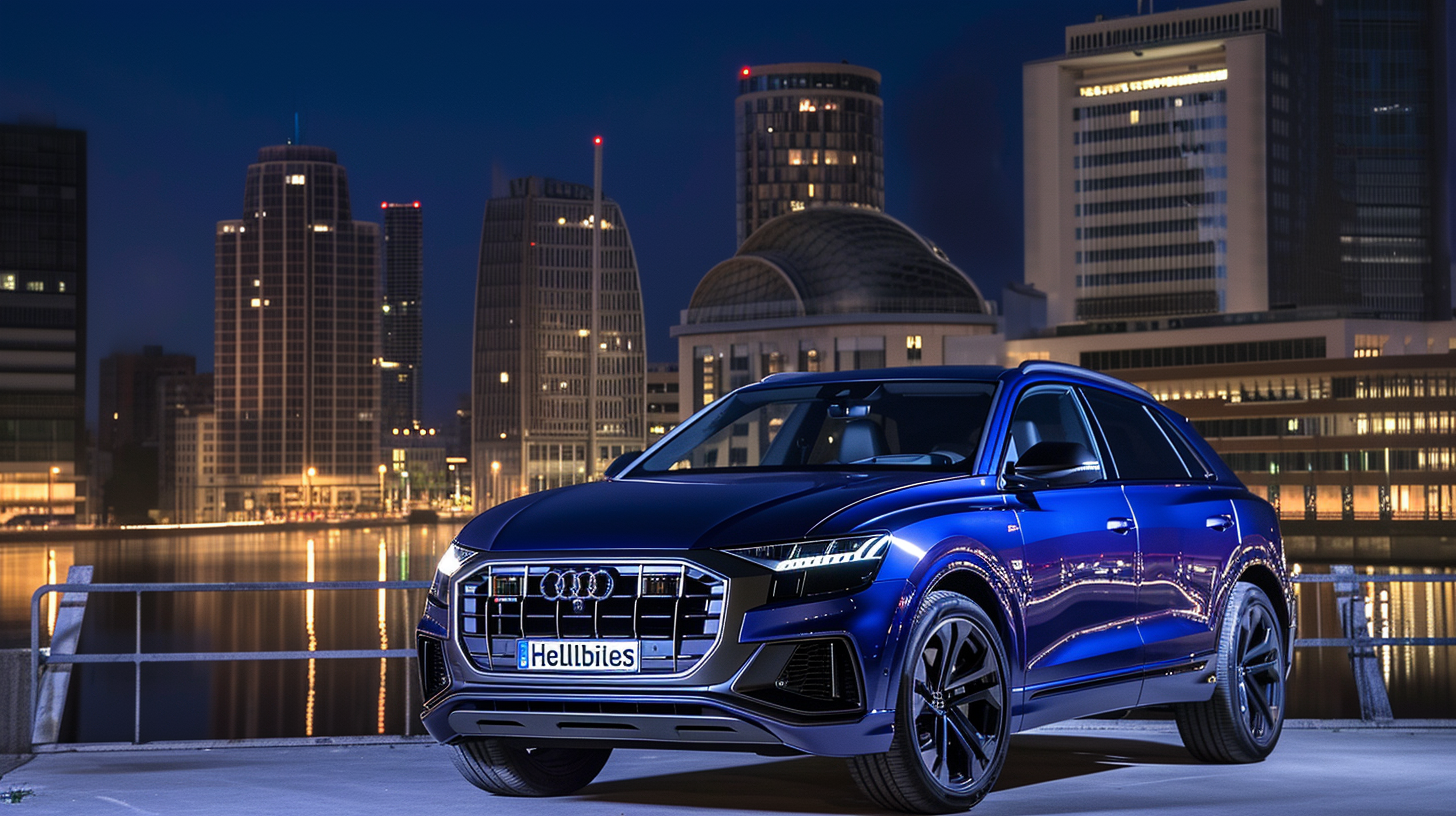 Audi Q8 at Night with Cute Design