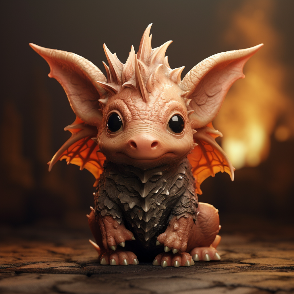 Cute Pig Fierce Dragon