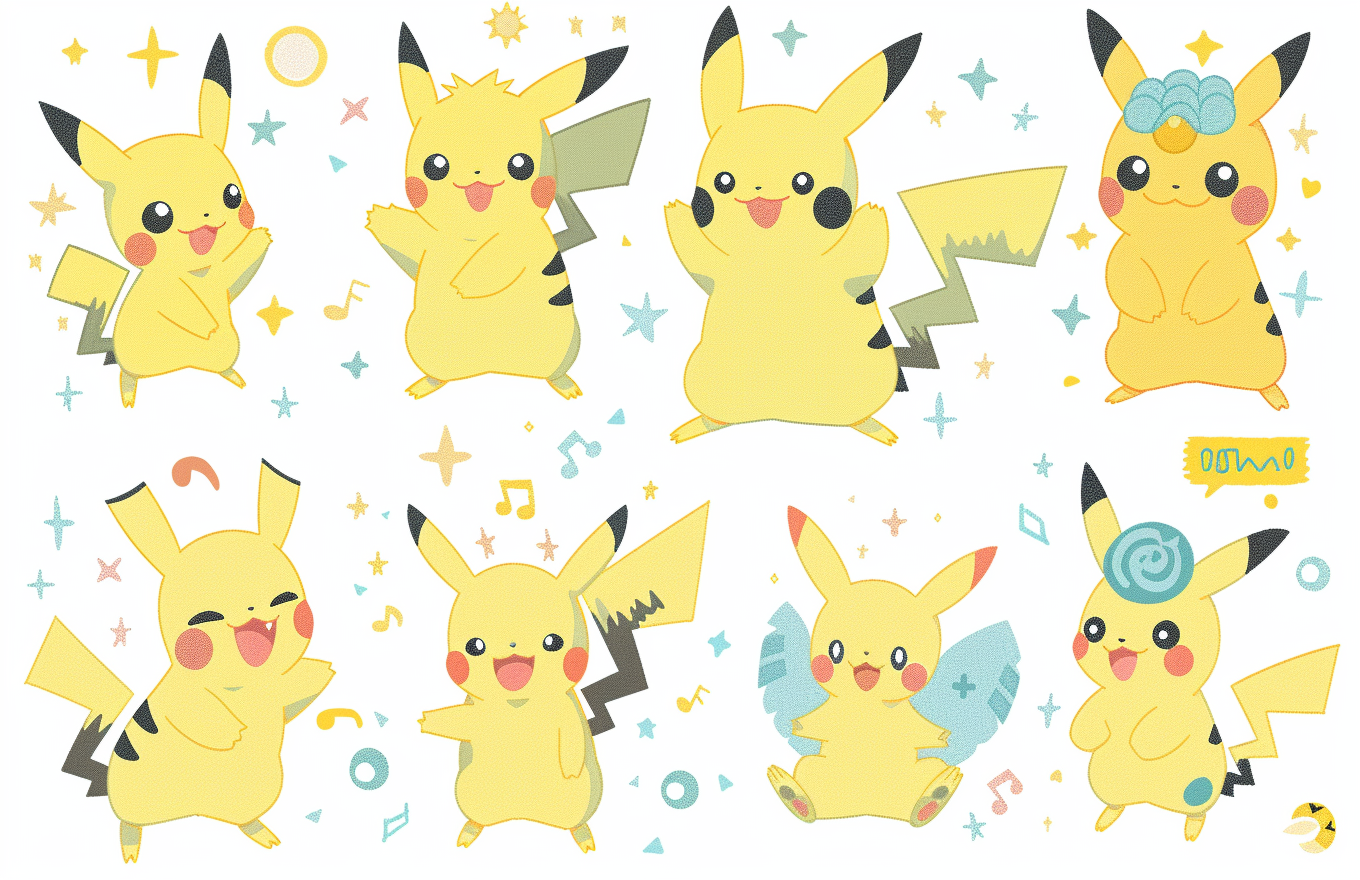 Cute Pikachu Design Image