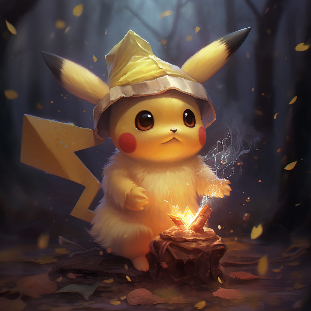 Adorable Pikachu in Spirit Auzki Style