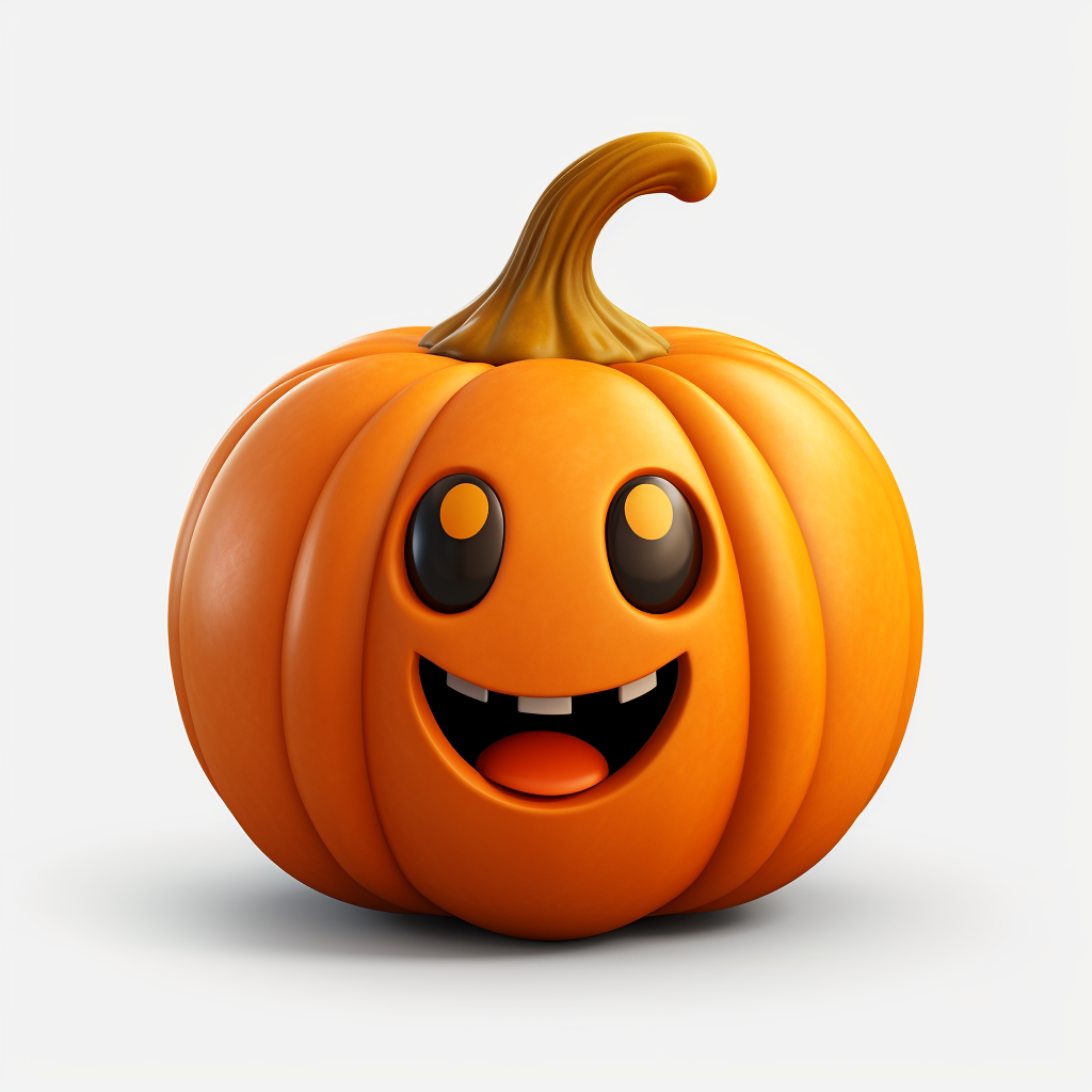 Cute pumpkin head with no background