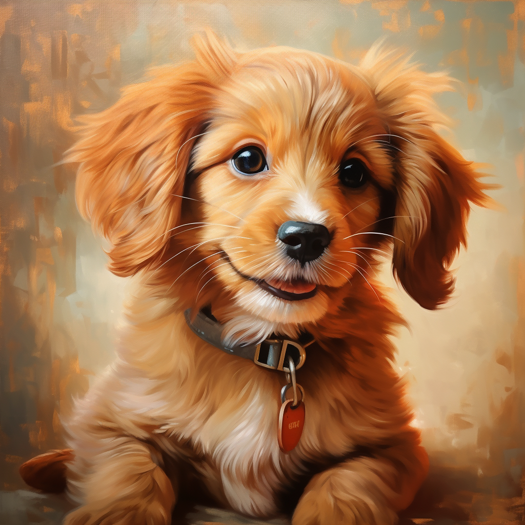 Portrait of a cute puppy