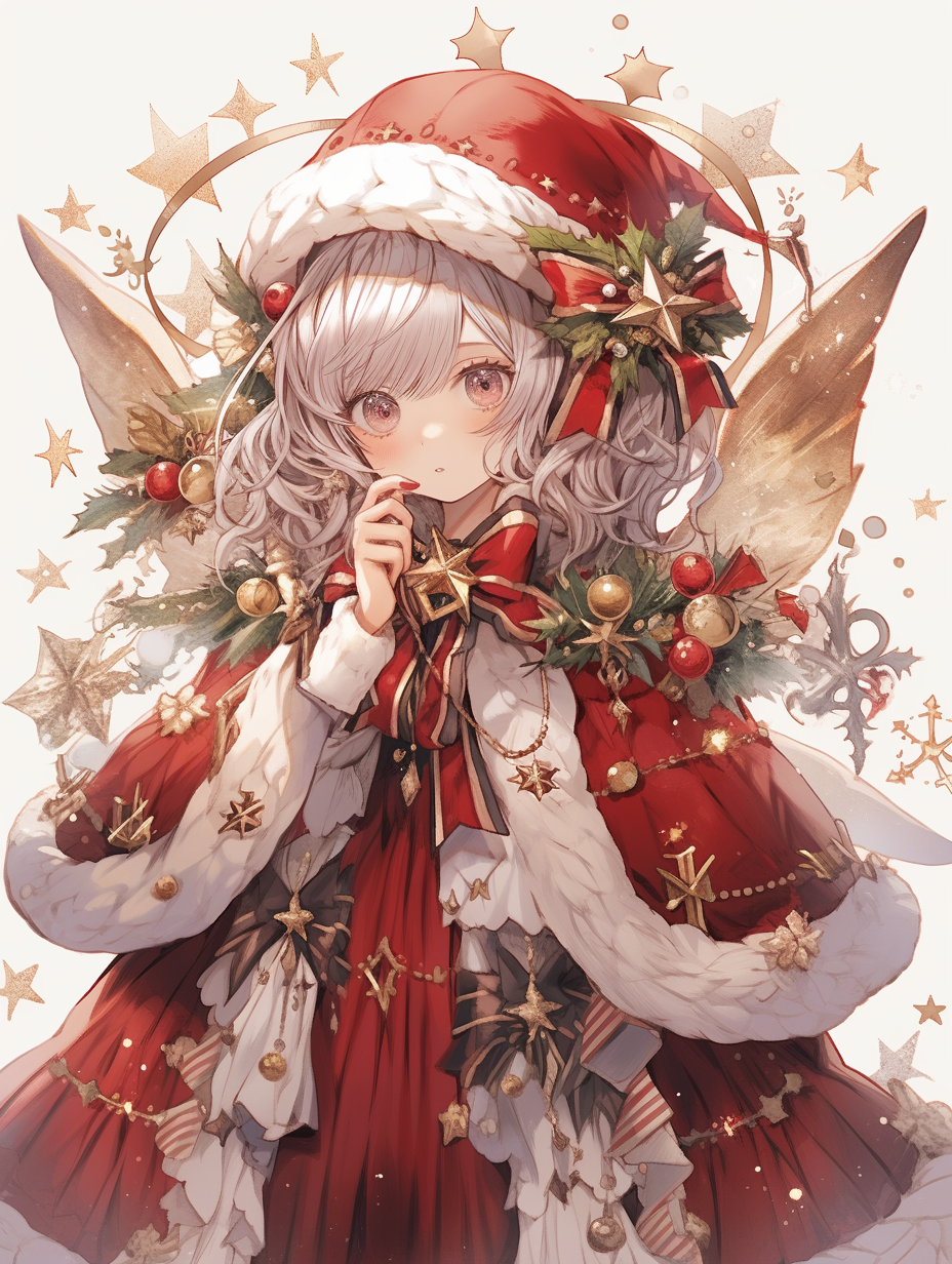 Cute Q Edition Christmas Painting