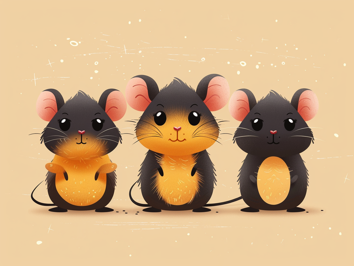 Cute Rat Vector Art Illustration