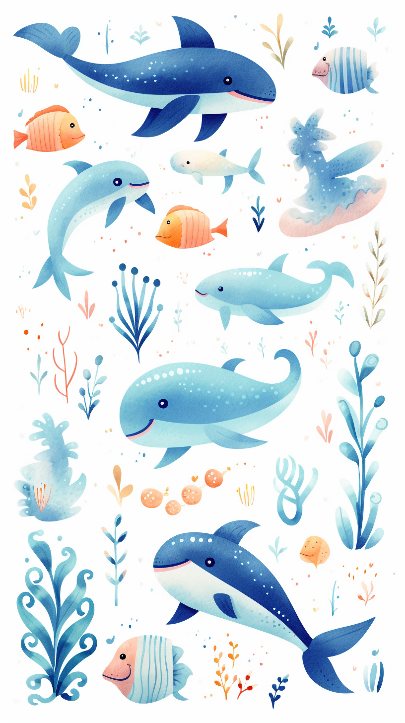 Colorful and Cute Sea Animals