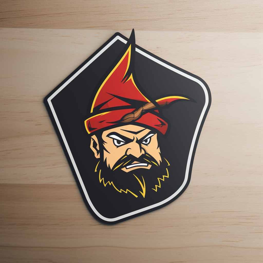 Cartoon-inspired cute sea pirate company logo