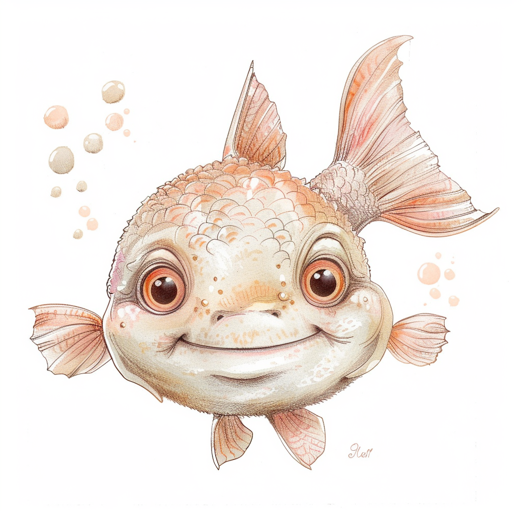 Cute Smiley Fish Illustration