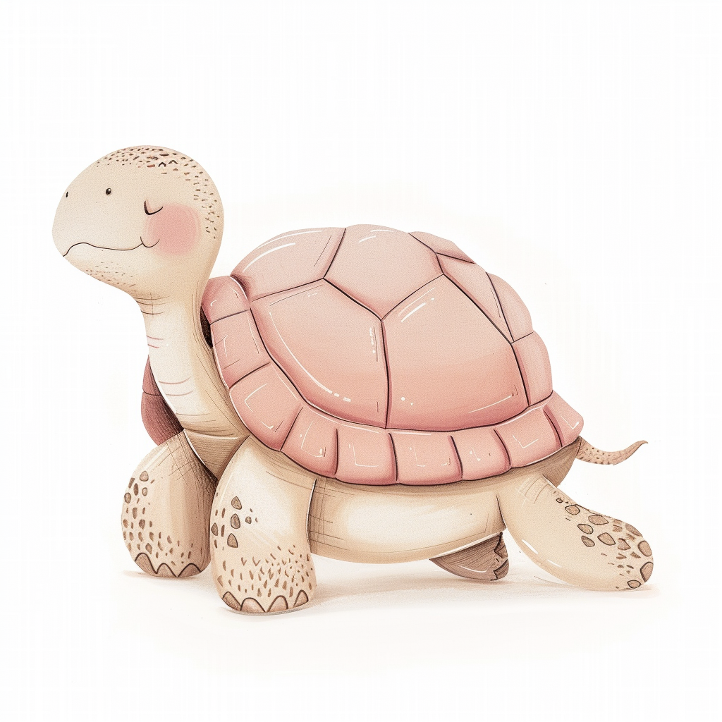 Cute Smiley Turtle Illustration