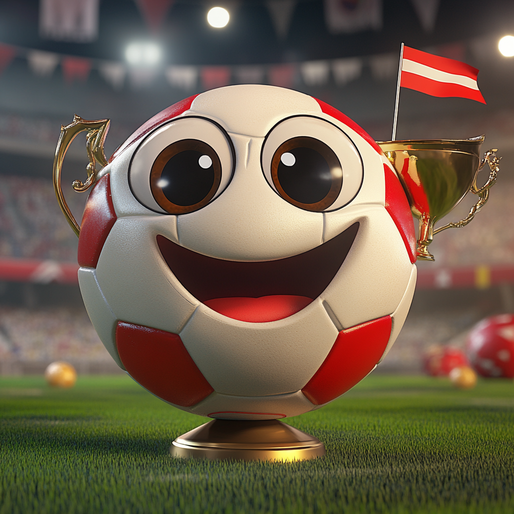 Cute Soccer Ball Polonia Flag Trophy