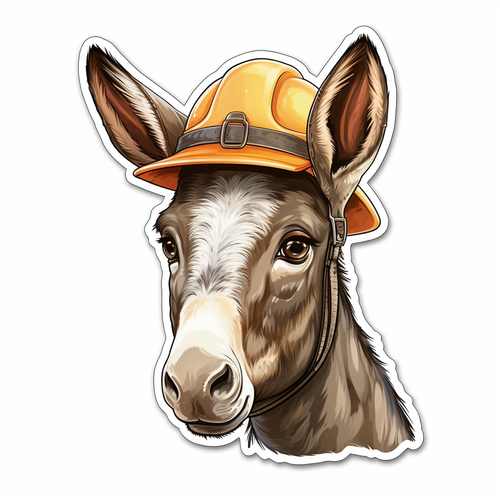 Cartoon of a cute soft mule worker