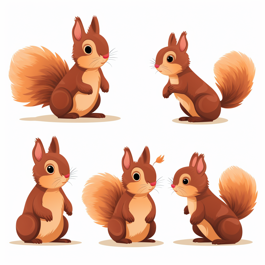 High-quality cute squirrel clipart