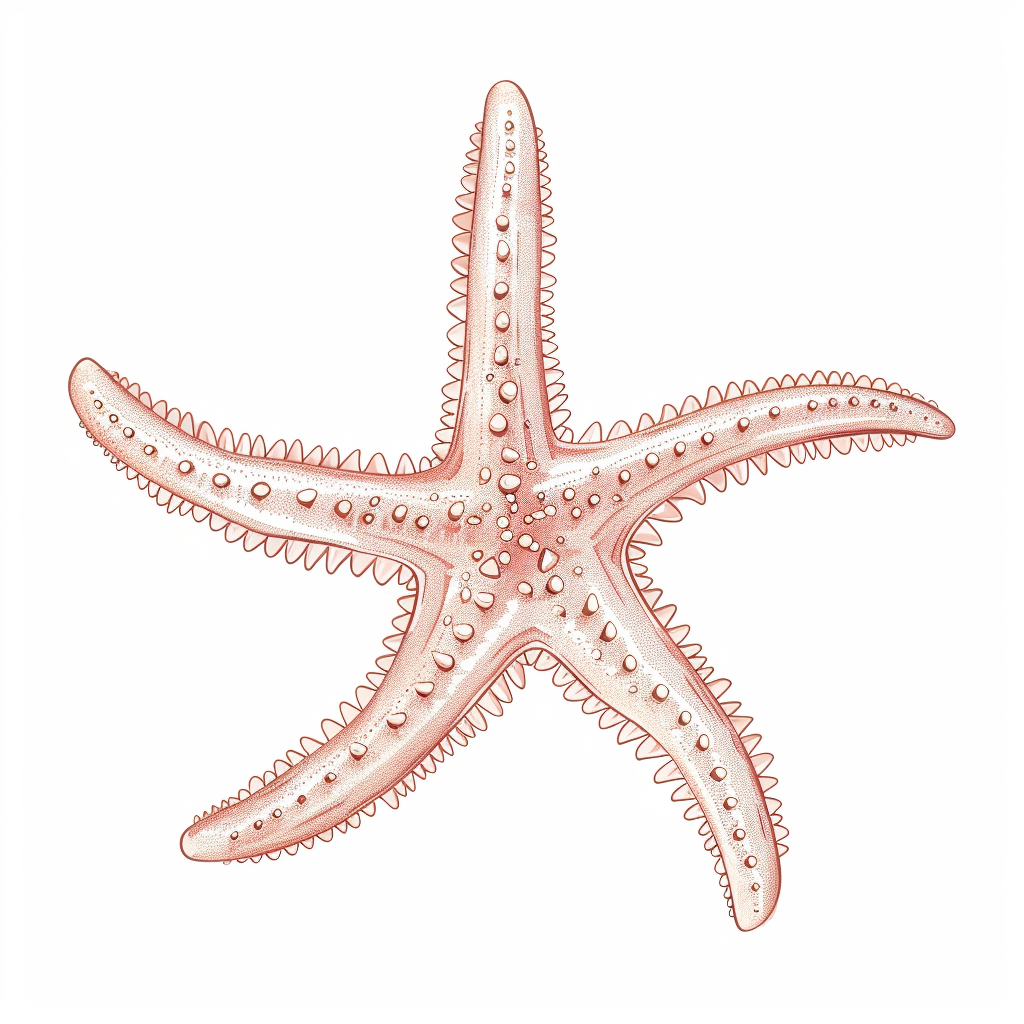 Cute Childlike Starfish Illustration