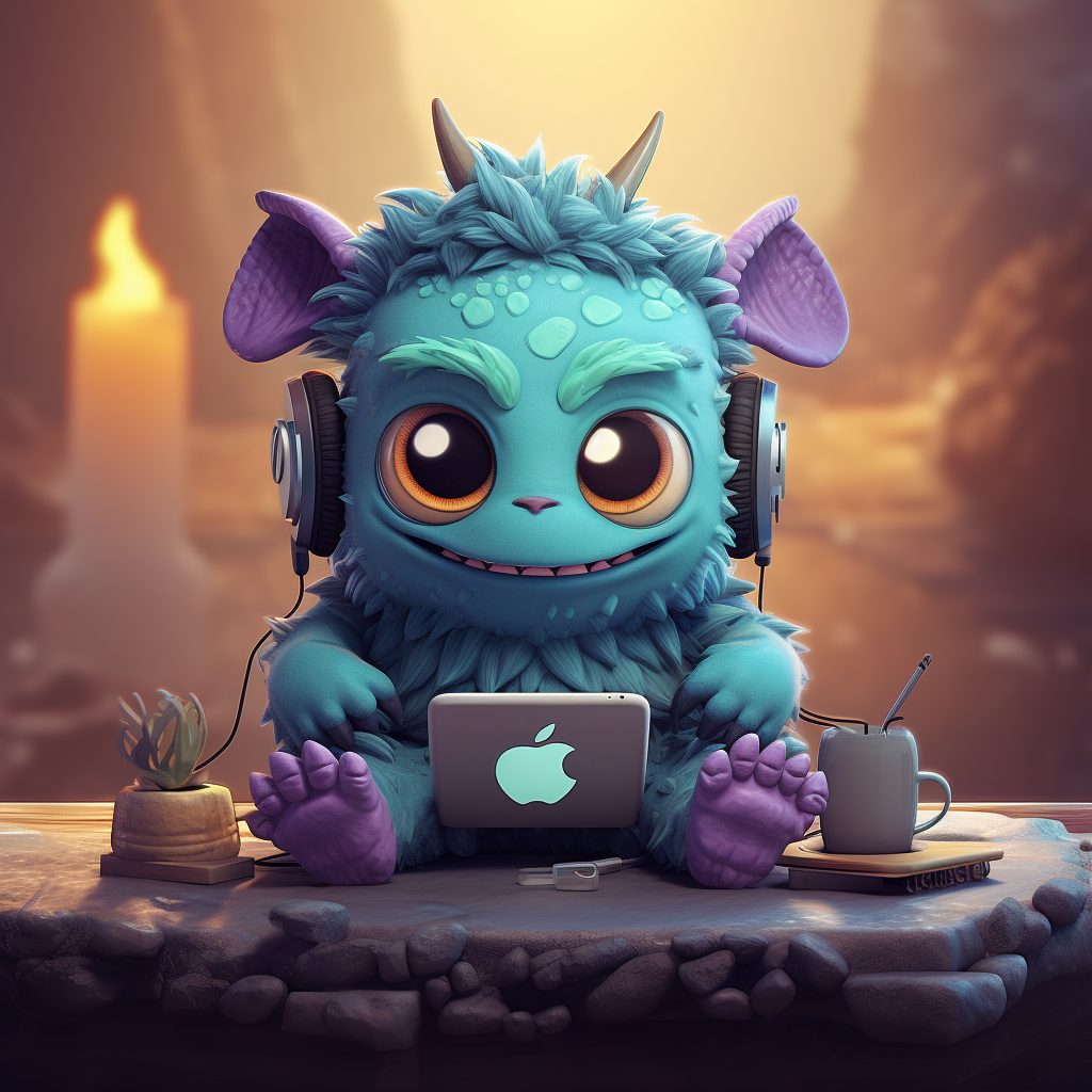 Cute Technology Monster Funny