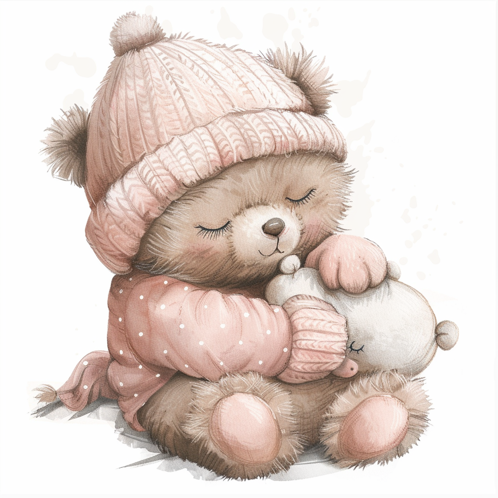 Vintage Teddy Bear in Soft Colors