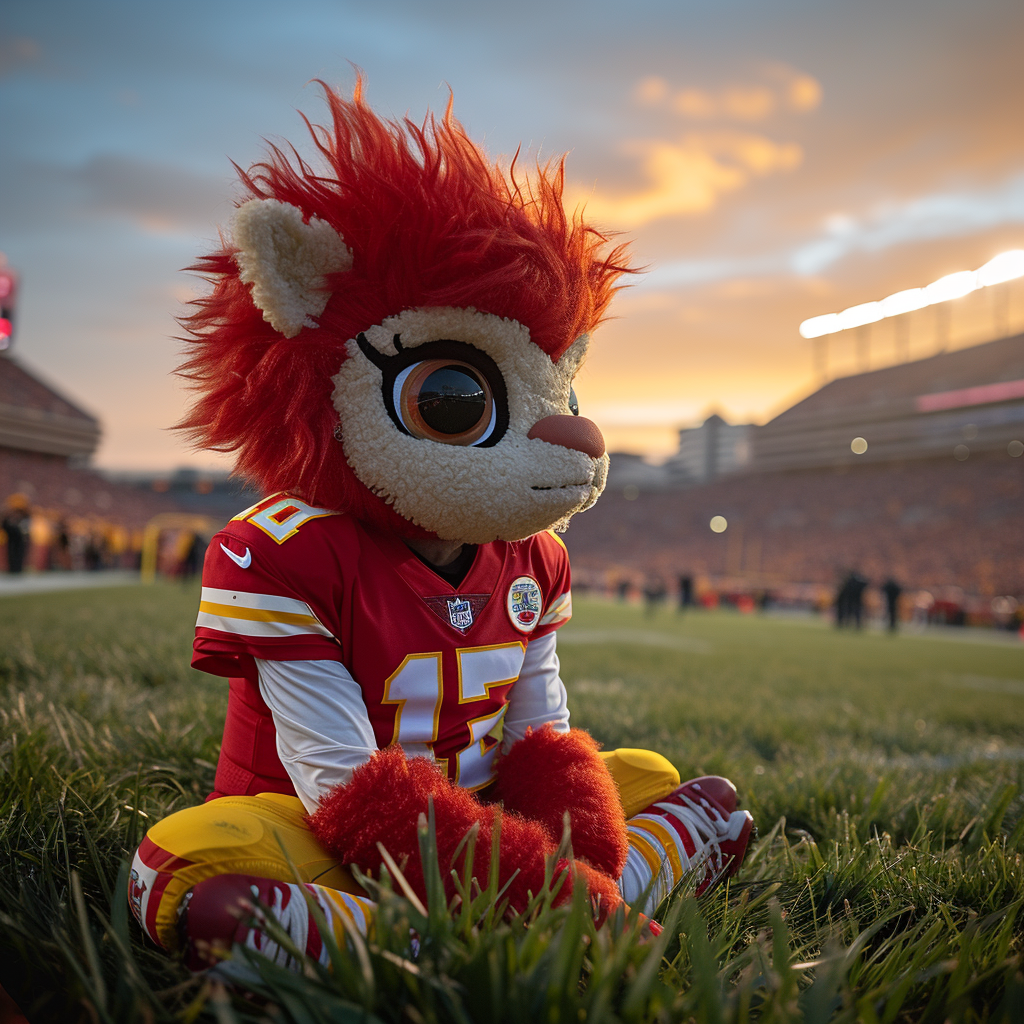 Cute Tomahawk in Kansas City Chiefs Jersey