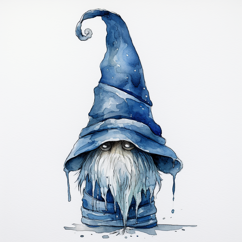 Adorable Scandinavian gnome with oversized hat