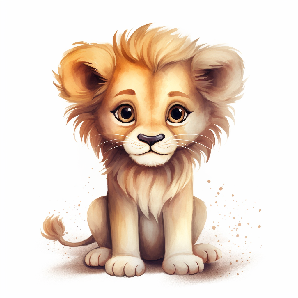 Toy lion clipart for babies