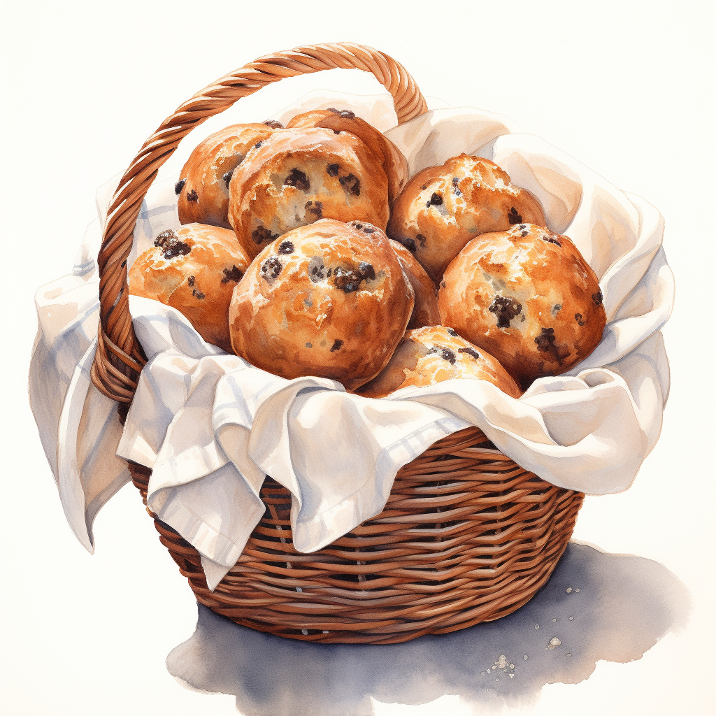 A delightful basket of muffins