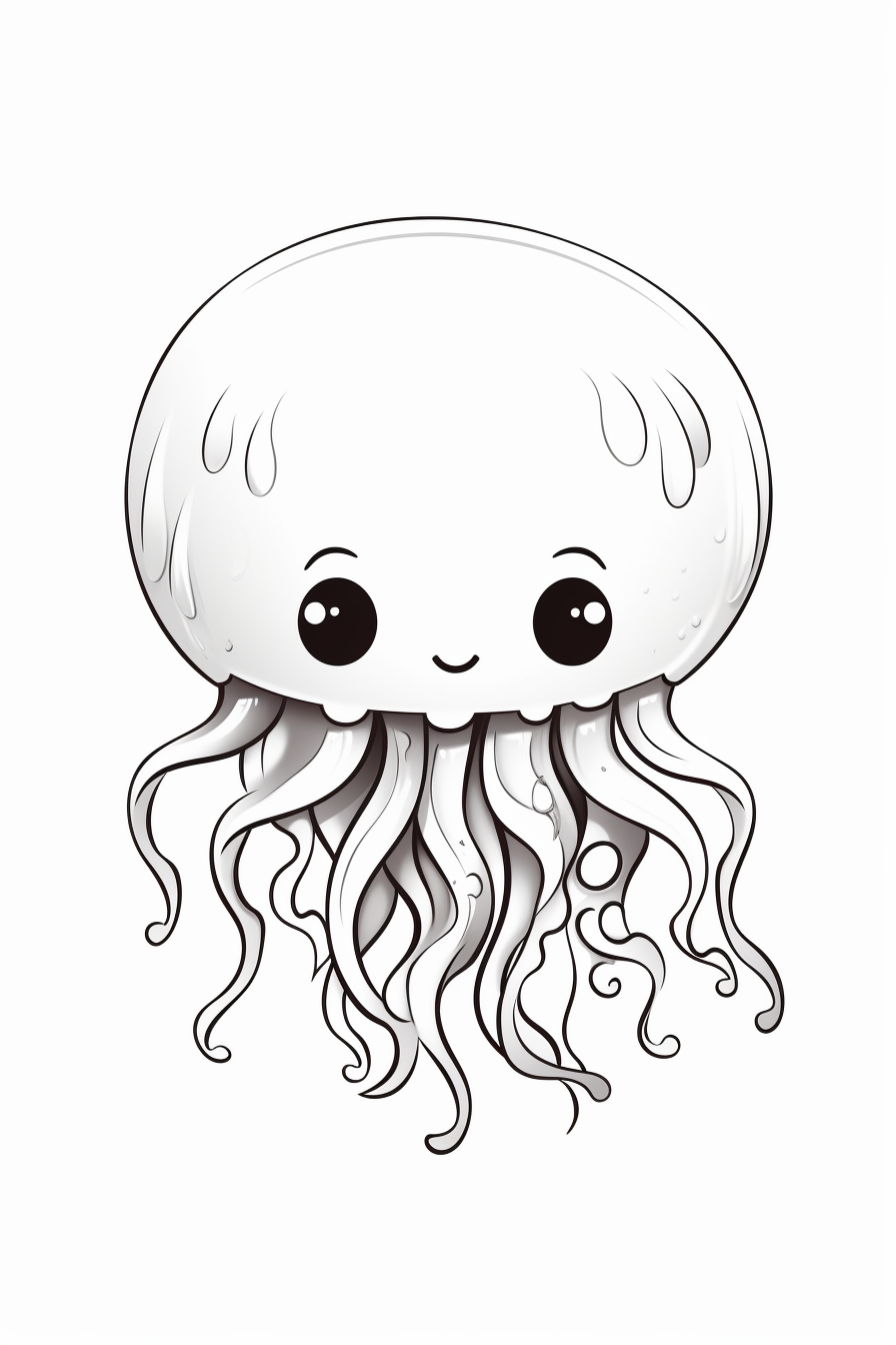 Adorable Jellyfish with a Friendly Expression