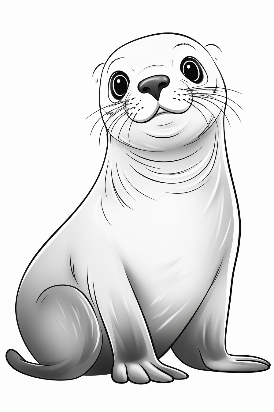 Adorable sea lion with a friendly expression