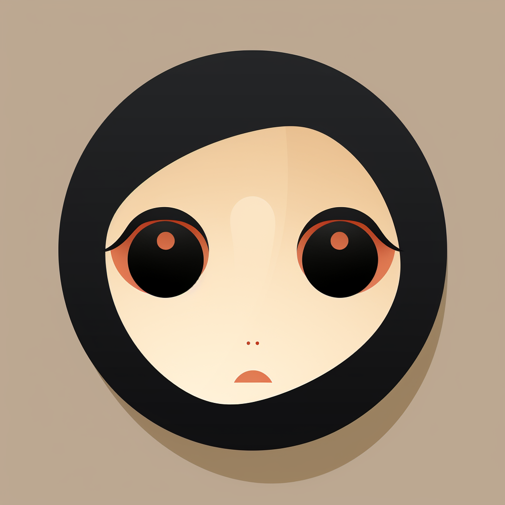 cute woman monster face with dark circles