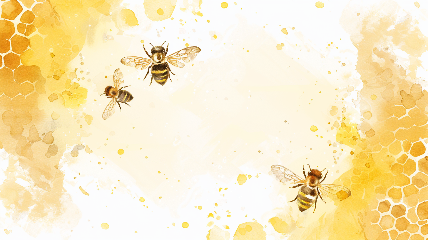 Bee Watercolor Vector Templates