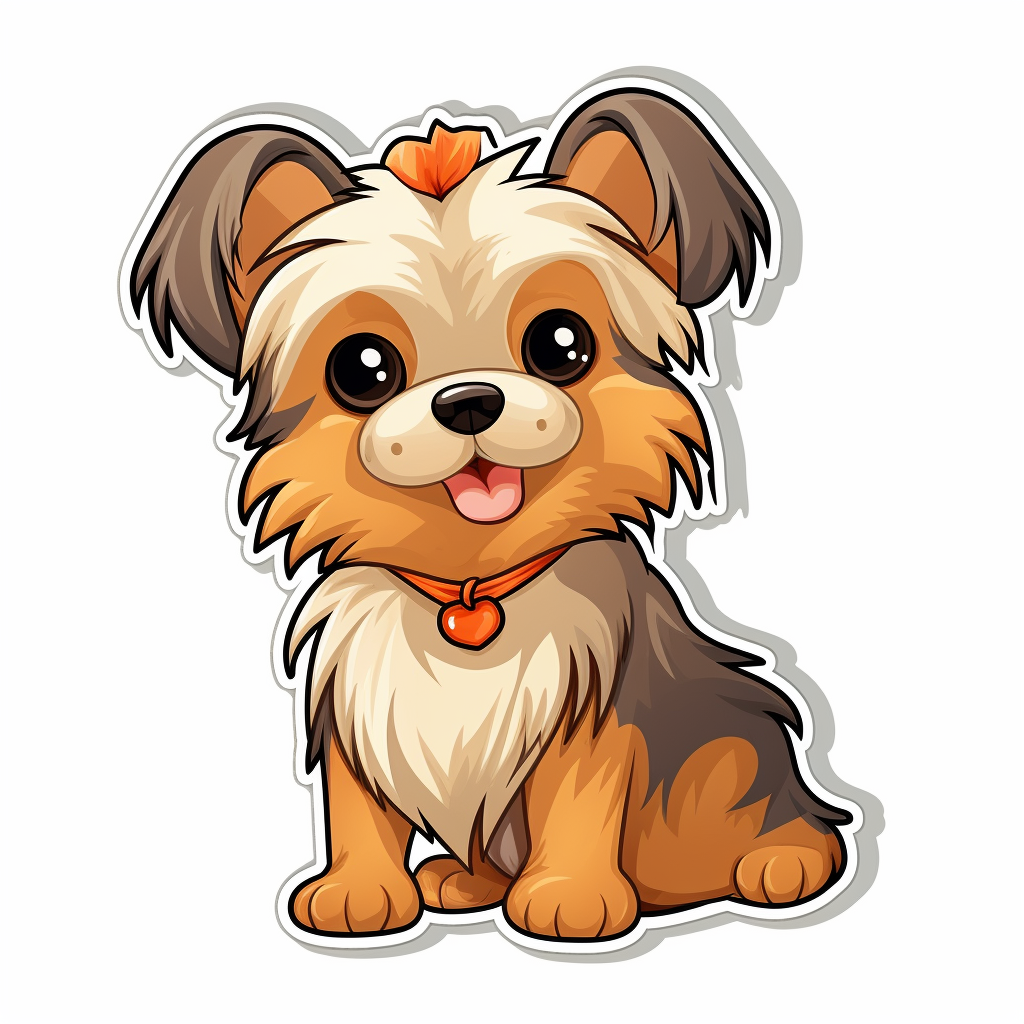 Cute Yorkshire Terrier Sticker