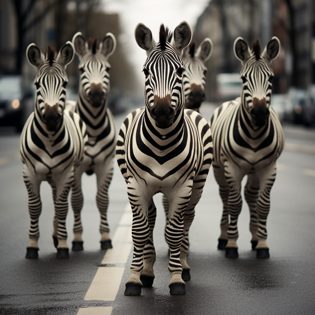 Adorable zebra crossing in a fun pattern