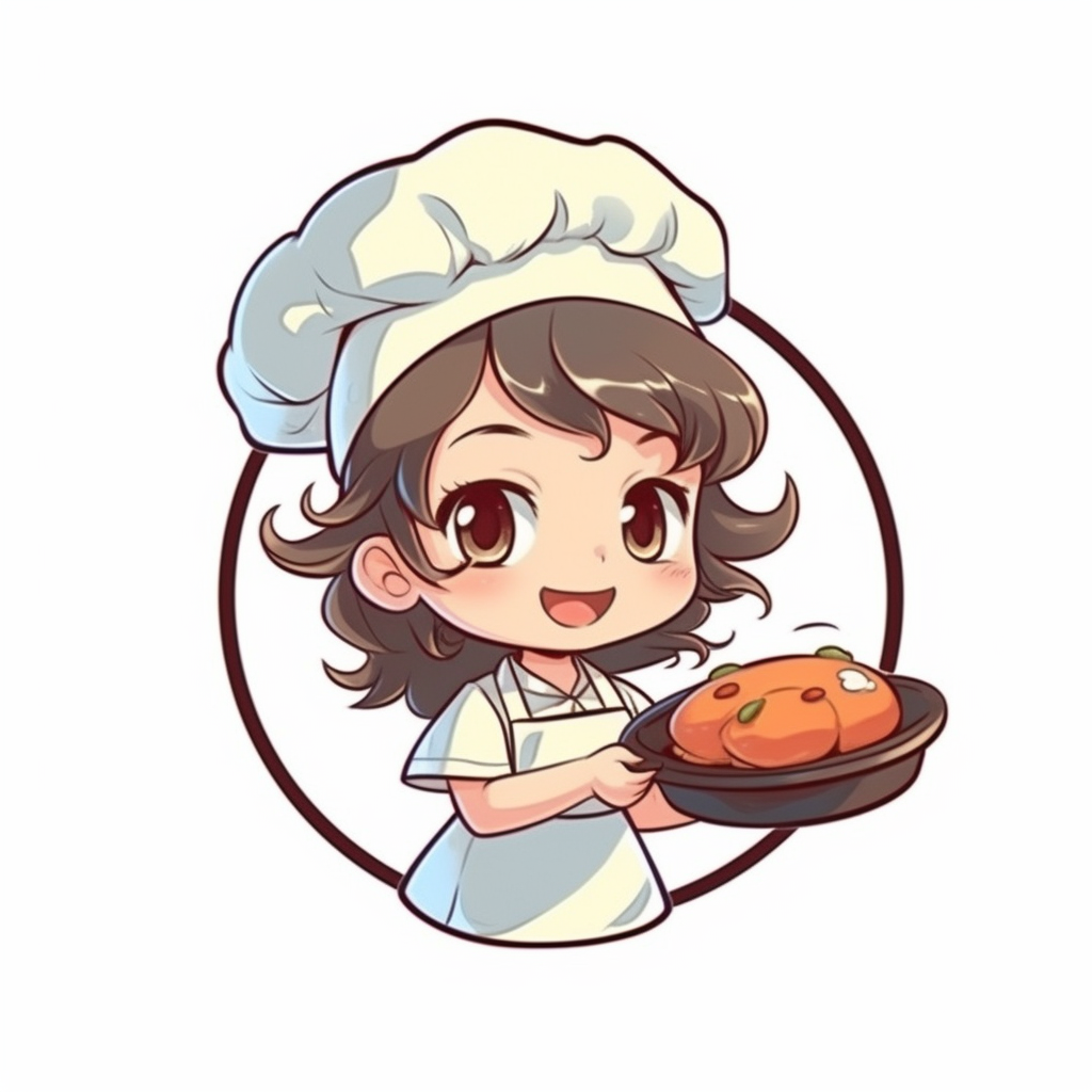 Little girl chef with a pan