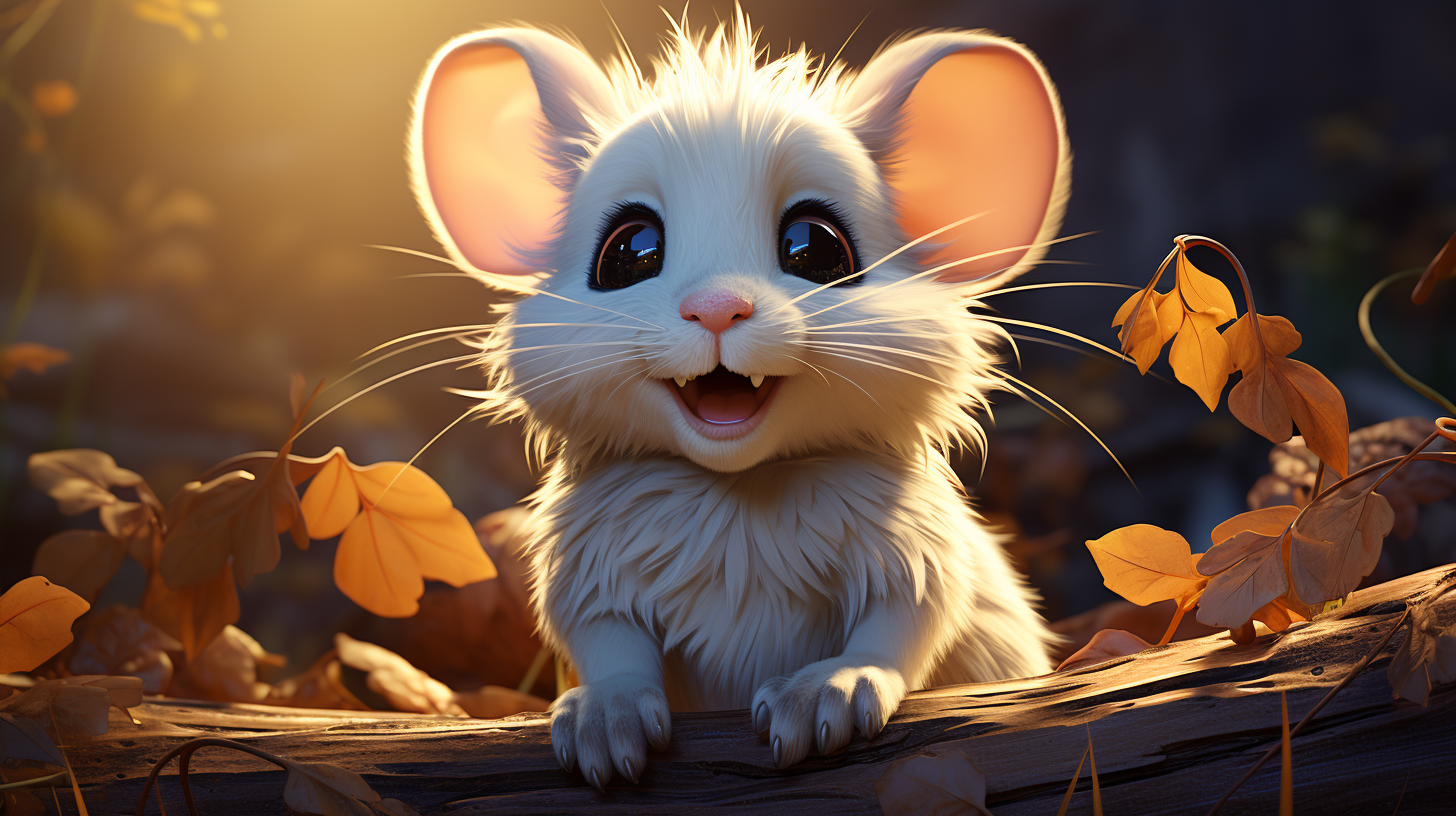 Cute Disney character mouse with blue eyes