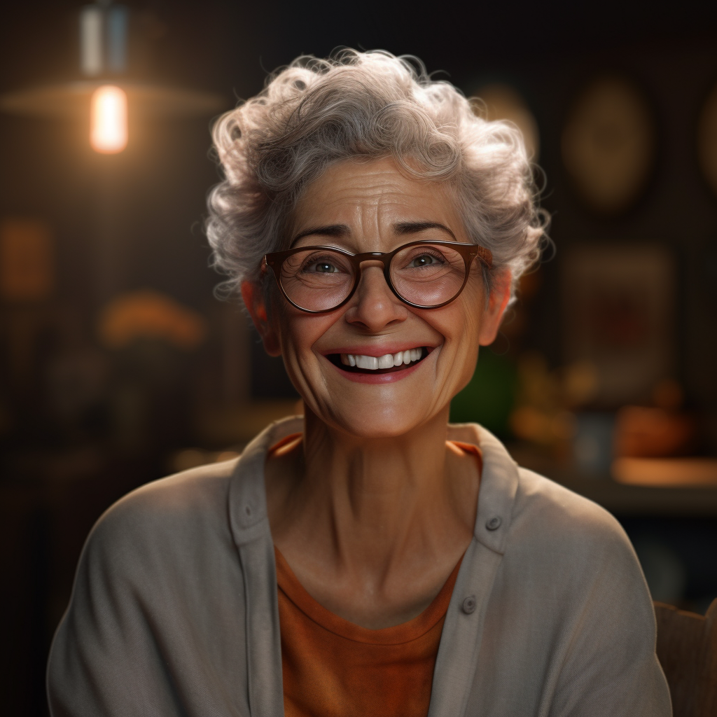 Cute elderly woman with beautiful smile