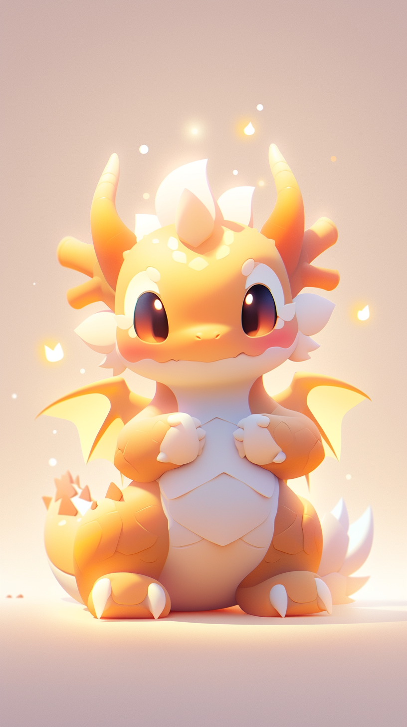 Cute golden dragon avatar