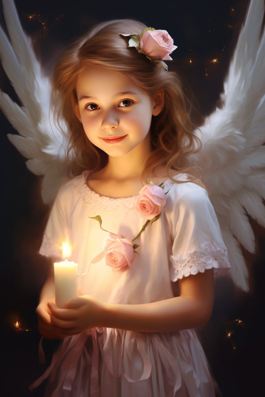 Beautiful Little Angel with Wings