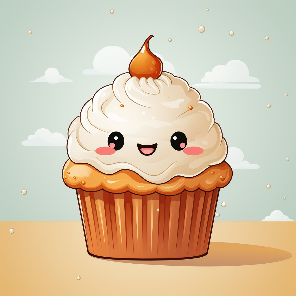 Adorable muffin with charming simplicity