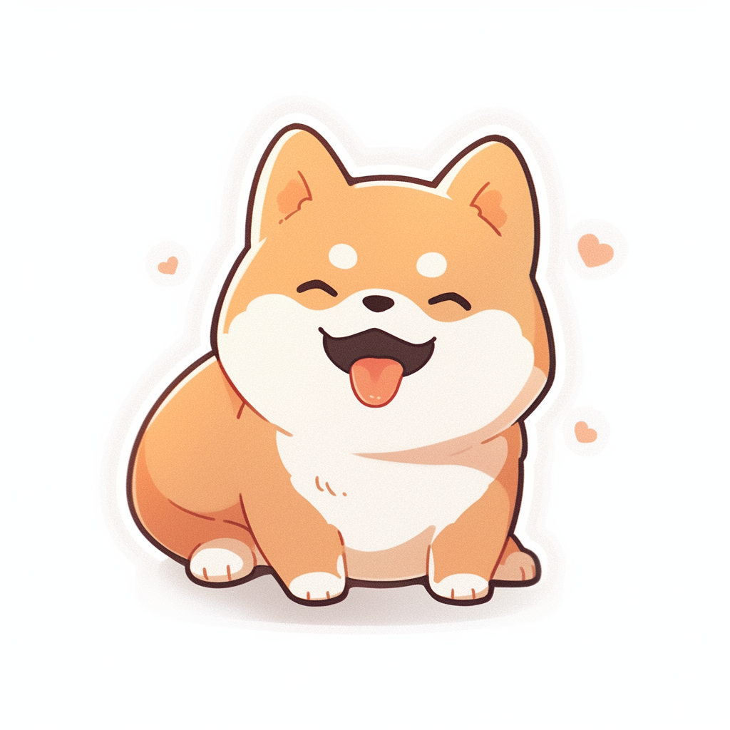 Cute Shiba Die Cut Sticker