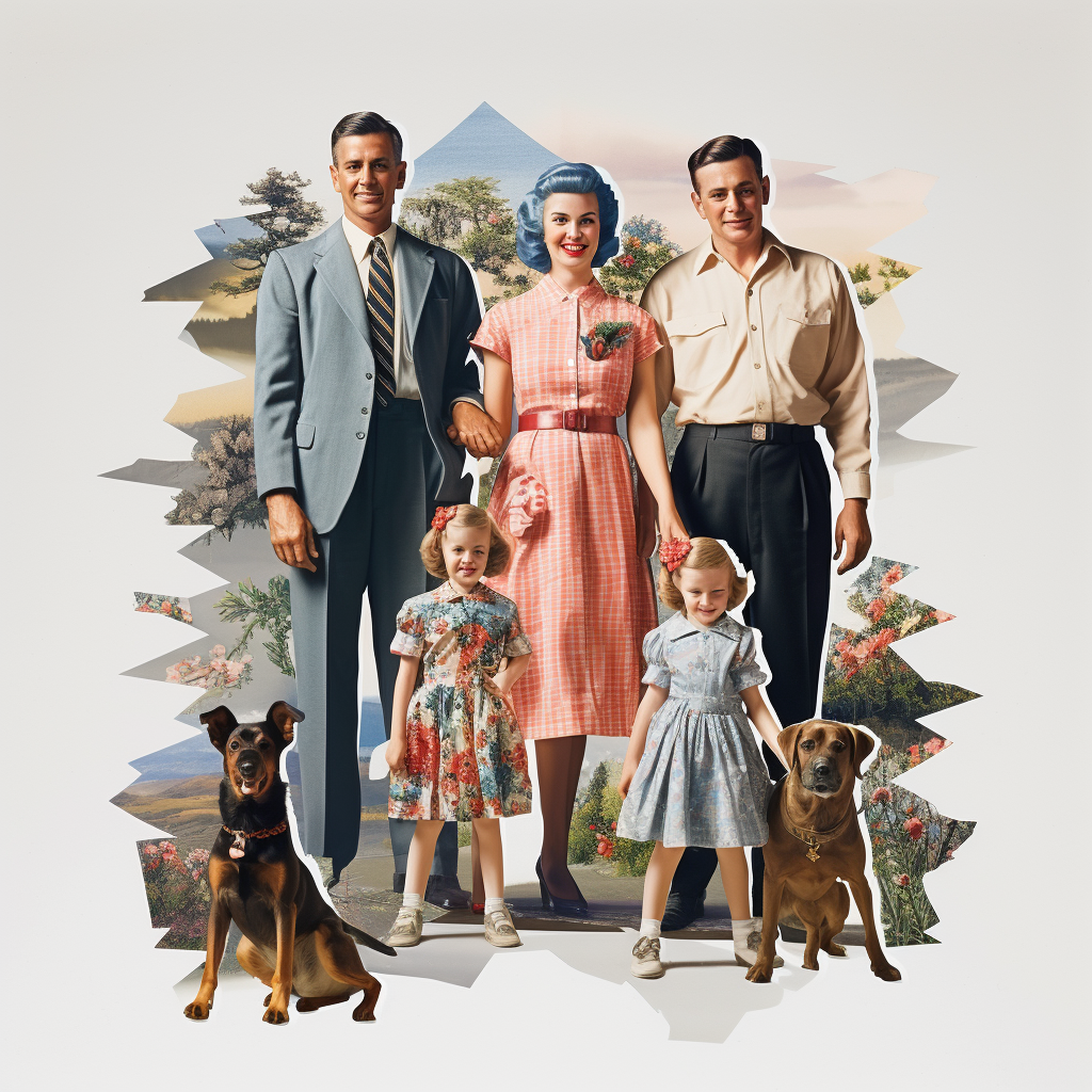 Cutout Collage Family Photo