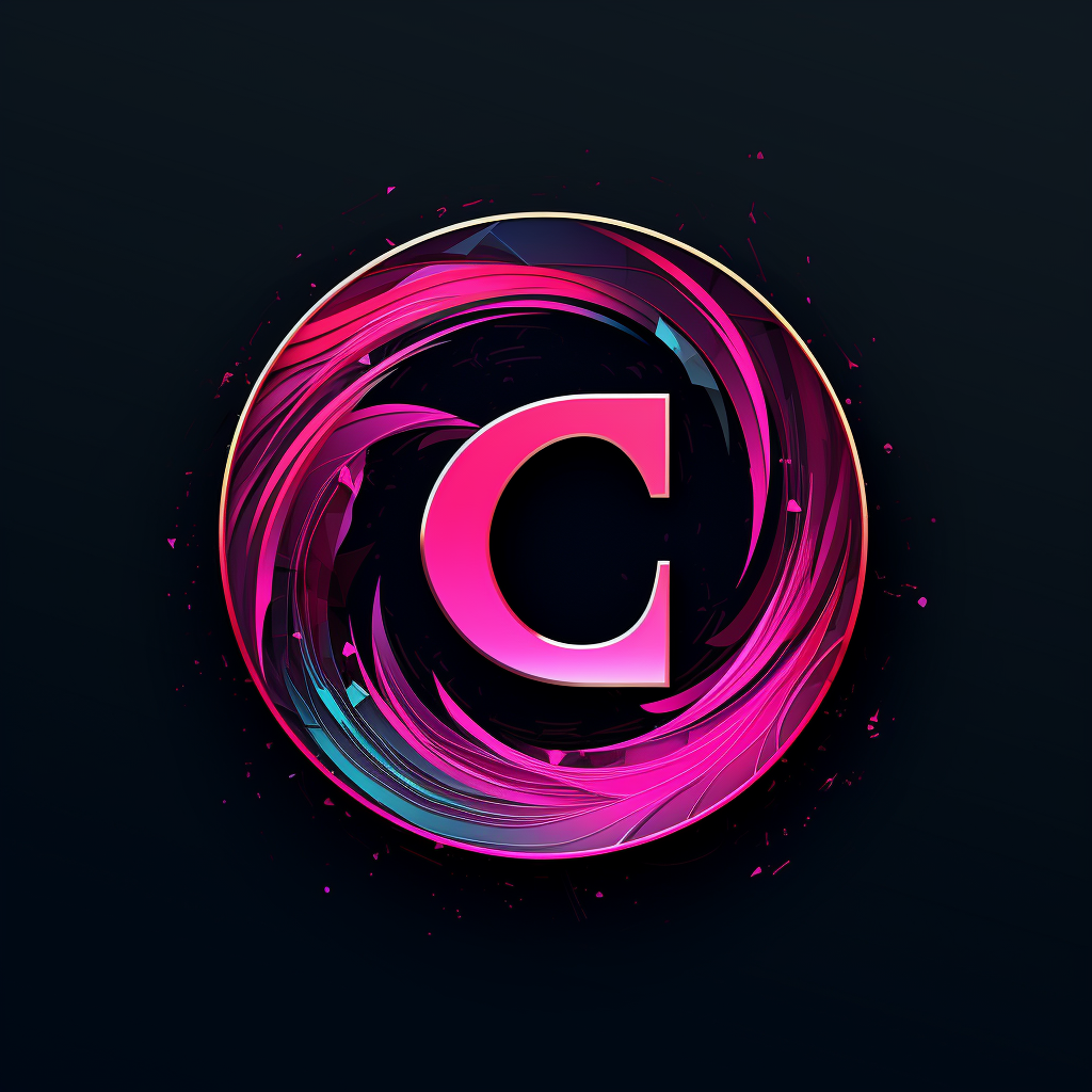 CV Round Logo in Pink and Black