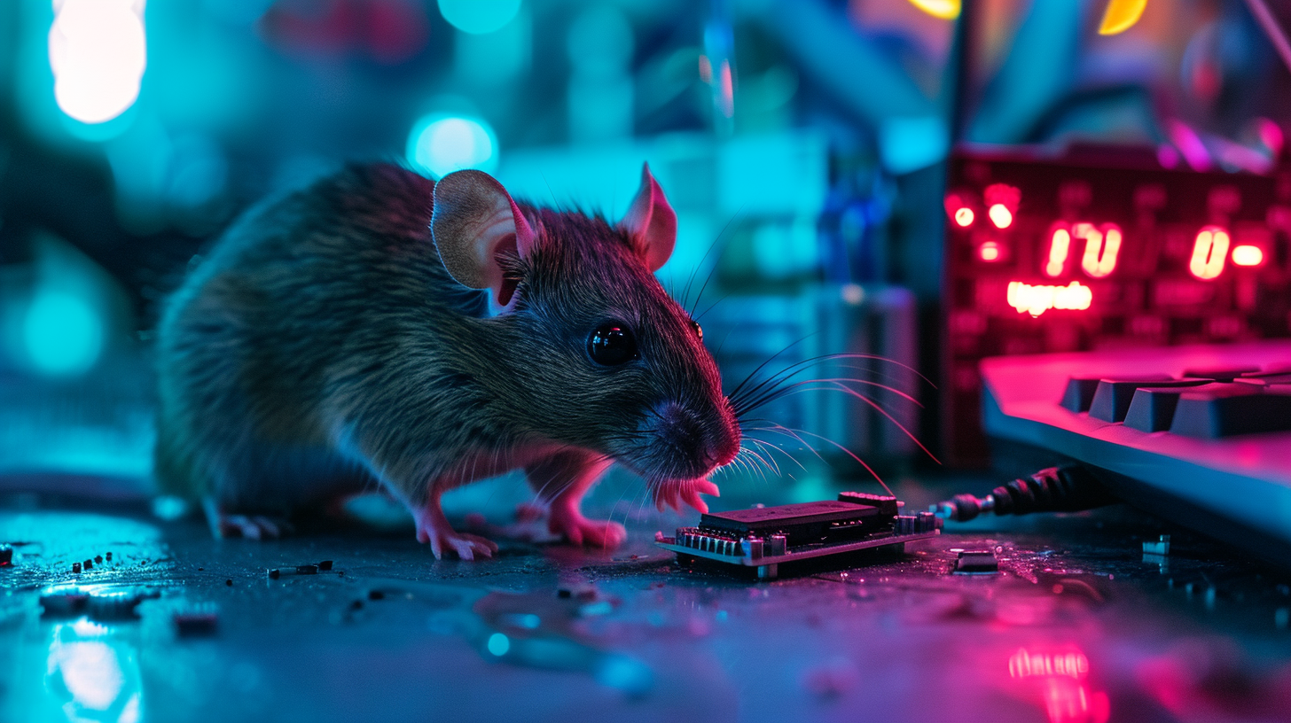 Cybernetic Rat Upgrading Device with Chip